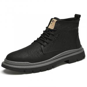 XIMO BULL Короткие мартины 5 см мужские с черной подкладкой из флиса, цвет Black Fleece-Lined