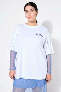 Футболка Studio Untold MEN-SHIRT, OVERSIZED, RÜCKENPRINT, HALBARM, Snow White/White