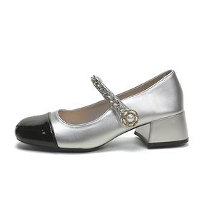 Dragon Dance Мэри Джейн на массивном каблуке 5 см женские серебристые, цвет Silver