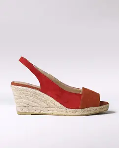 Женские замшевые эспадрильи на клиновидной подошве с пряжкой Toni Pons, красный