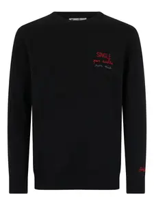 Свитер Heron с вышивкой MC2 SAINT BARTH, черный