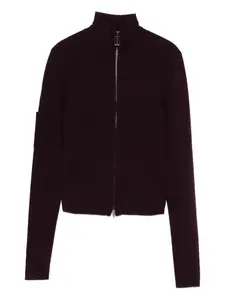 Кардиган с высоким воротником и застежкой на молнию VICTORIA BECKHAM, красный