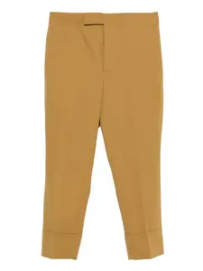 Габардиновые брюки с манжетами SAPIO, коричневый