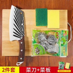 Zwilling Ручная кованая кухонная разделочная доска и набор ножей, суперострый нож с костерезом [со стальной мочалкой и губкой] 60°+ 18см 12см