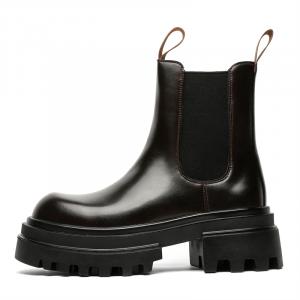 WEISHIBANGWEI Коричневые короткие челси для мужчин, цвет Brown