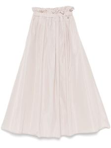 Herno юбка миди А-силуэта, нейтральный цвет