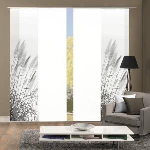 Раздвижная штора Home Wohnideen Pampas (4 шт), 245 см, серый/белый