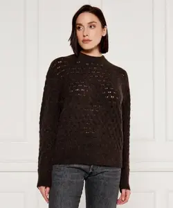 Шерстяной свитер Saanour Classic fit Samsøe Samsøe, коричневый