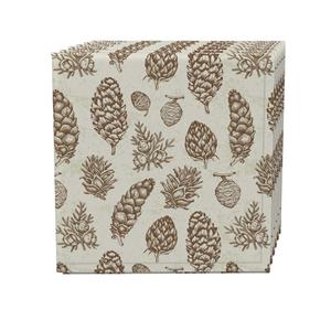 Набор салфеток, 100 % полиэстер, набор из 4 шт., 18x18 дюймов, Vintage Winter Pines