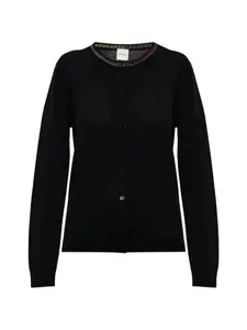 Кардиган с пуговицами и разноцветной отделкой Paul Smith, черный