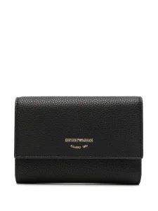 Кошелек из искусственной кожи с логотипом EMPORIO ARMANI, черный