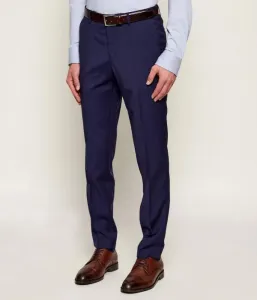 Шерстяные брюки H-Genius-MM-251 slim fit Boss, темно-синий