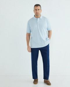 Классические спортивные китайские мужские джинсы без складок больших размеров Dustin, синий