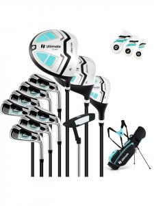 COSTWAY Полный набор женских клюшек для гольфа, зеленого цвета