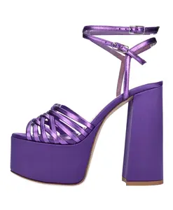 Lt542 атласные сандалии Lella Baldi, фиолетовый