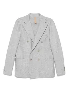 Двубортный пиджак в тонкую полоску Eleventy, серый