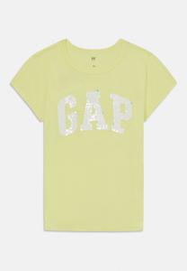 Футболка с принтом LOGO SIDE RUCHED TEE GIRLS GAP, желтый