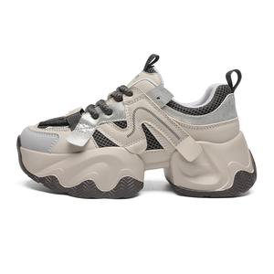 ZHR Маленькие круглые подвески устойчивые к истиранию дышащие низкие массивные кроссовки женские хаки серый, цвет Khaki Gray