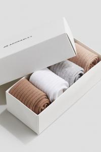 4 пары носков в рубчик H&M, бежевый