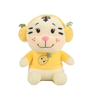 Плюшевая кукла headphone fruit tiger dolls высотой 25см/30см OLOEY, желтый