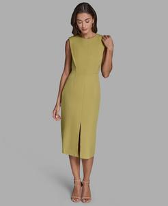 Женское миди-платье с круглым вырезом BCBG, Medium green