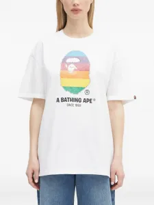 Декорированная футболка A Bathing Ape, белый