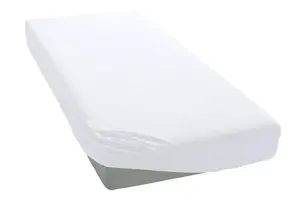 Простыня Estella "Бархатная велюровая простыня", эластичная по всему периметру 90-100х200 см, 1 шт., белый