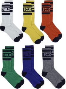 Носки POLO RALPH LAUREN mens Modern, Bright Assorted