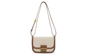 Шарф из коллекции Canvas, холщовая сумка Тофу, маленькая женская плечевая сумка, многоцветная CHARLES&KEITH, шоколадный шоколад