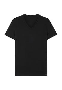 Мягкая майка, короткий рукав, V-образный вырез, мужская HOM, цвет 0004 Black