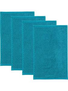 Redbest  Набор из 4 махровых жаккардовых гостевых полотенец Palmdale в бензиновом цвете