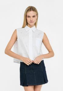 Блузка на пуговицах WITH RHINESTONES - Top LIU JO, белый