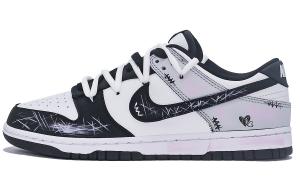 Nike Дунки устойчивые к истиранию лоу-топ скейтборд обувь унисекс Black Gray Pink