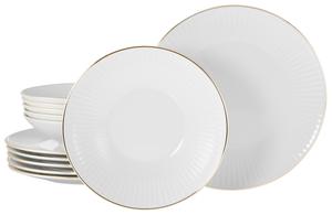 Набор посуды, бело-золотой, Валенсия, 12 предметов Creatable, белый/золотой