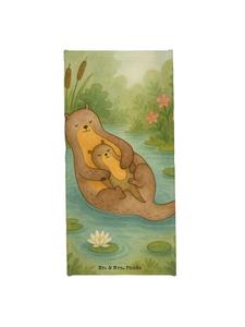 Mr. & Mrs. Panda Детское банное полотенце с изображением выдры, без надписи, пастельно-серого цвета