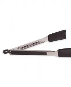 Щипцы Endurance из нержавеющей стали 18/8, 27 см, черные, квадратные, с силиконовым наконечником Rsvp International