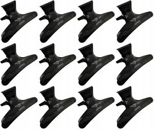 ЗАЖИМЫ ДЛЯ ВОЛОС АКУЛА ПРЯЖКИ 12 шт ЧЕРНЫЕ Calissimo