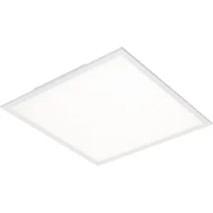 Потолочный светильник LED 7192016 Simple с LED-панелью, нейтральный белый свет, размеры 59,5x59,5x6 см, белый цвет, 38 Вт, для гостиной, спальни, коридора Briloner Leuchten, черный