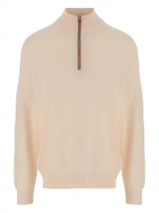 Свитер с воротником на молнии Kiton, нейтральный
