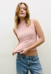 Блузка со сборками Stradivarius, Salmon