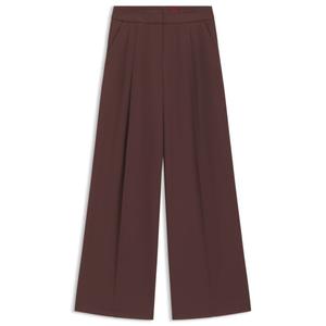 Брюки свободного кроя из эластичной ткани с эффектом запаха HUGO, темно-коричневый