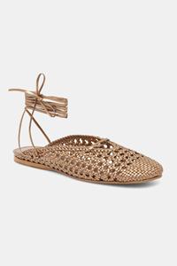 Кожаные балетки Forte Forte, золотой