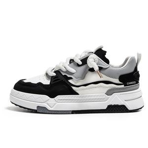 Нескользящие водонепроницаемые износостойкие низкие кроссовки для мужчин CAMOSI, White Black