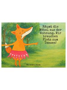 Mr. & Mrs. Panda Дизайн пазла «Лиса-балерина» с надписью, выполненной белым цветом