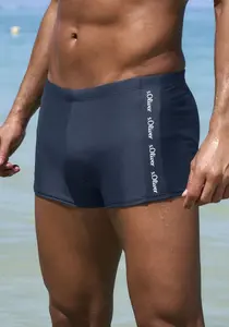 Плавки-боксеры S.Oliver с надписью бренда, цвет морской волны