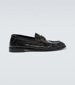 Кожаные лоферы Le Loafer Saint Laurent, черный