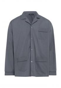 Пижамный воротник с лацканами планка с пуговицами Dunmore, серый