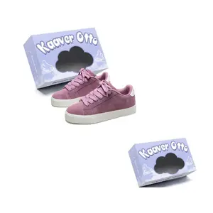 KAAVER OTTO Унисекс скейтерские кеды черные с пыльно-розовым, цвет Dusty Pink