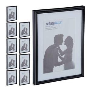 10xРамка для фотографий Relaxdays 15x20 cm schwarz, черно-белый
