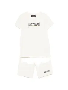 Комплект из шортов на кулиске Roberto Cavalli Junior, бежевый